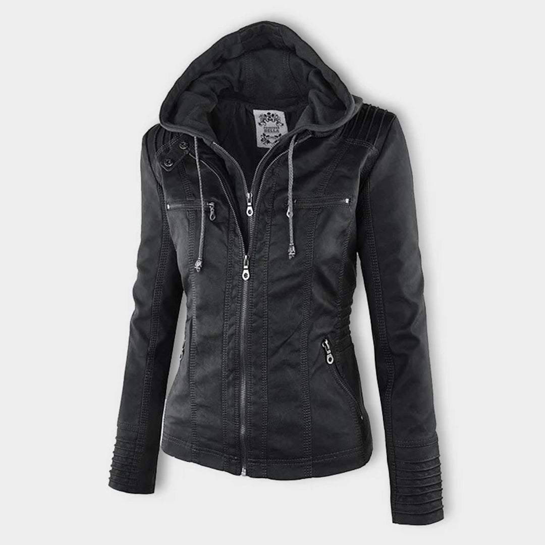 Women’s Hooded Moto Jacket | Winter