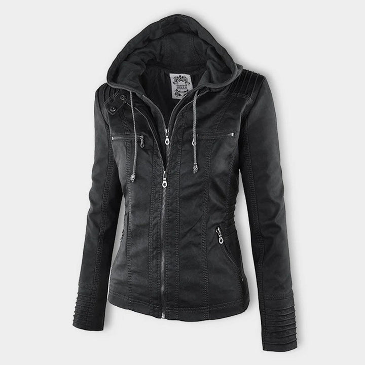 Women’s Hooded Moto Jacket | Winter