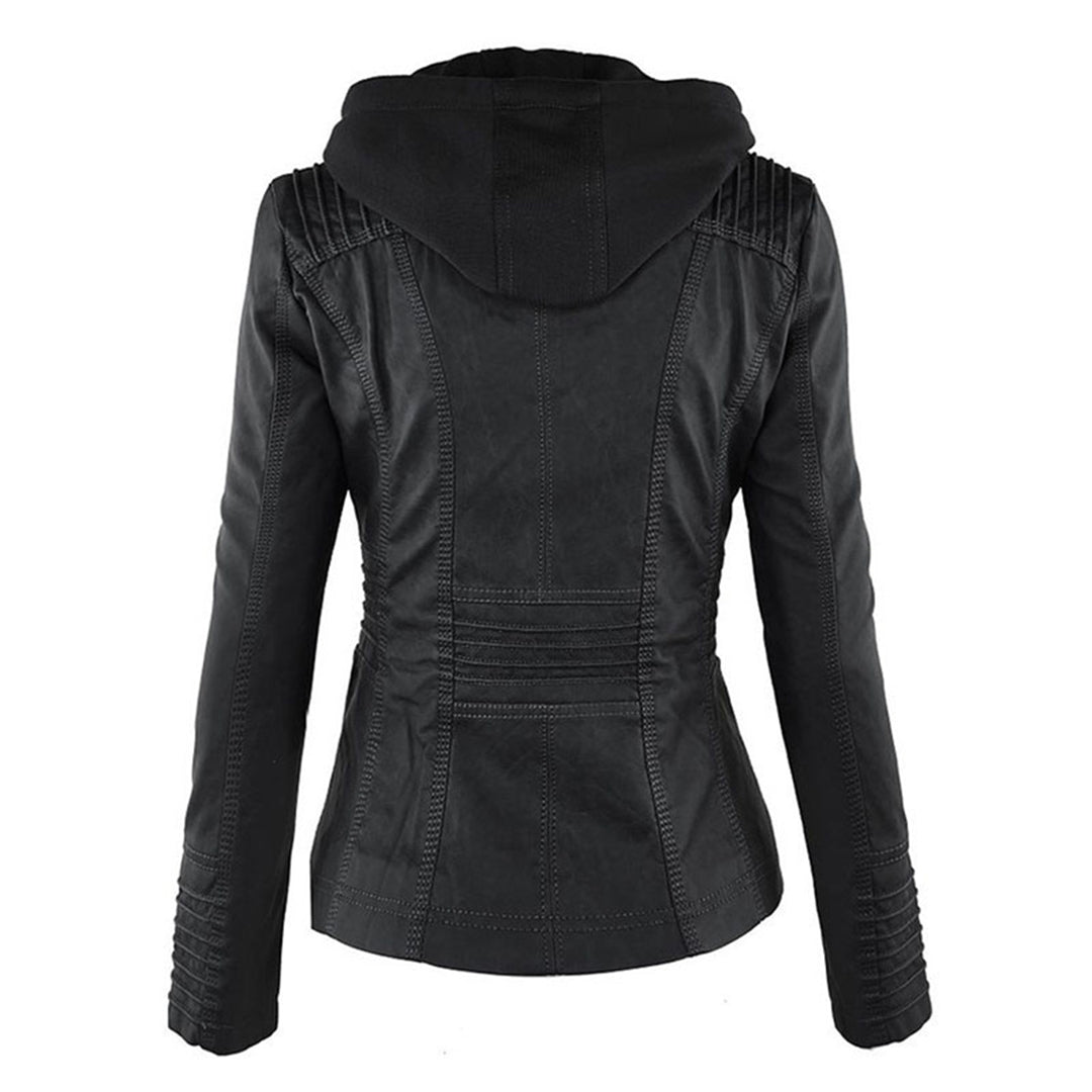 Women’s Hooded Moto Jacket | Winter