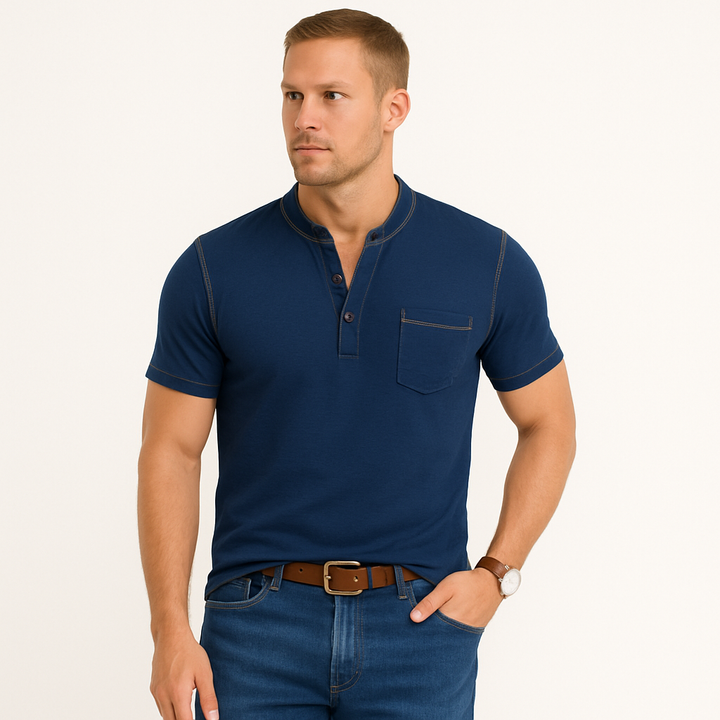 Men’s Muscle Fit Henley Shirt | Tight