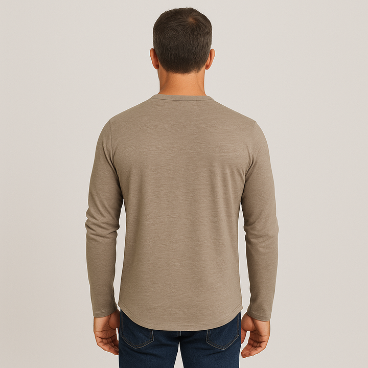 Men’s Casual Henley Shirt | Long Sleeve
