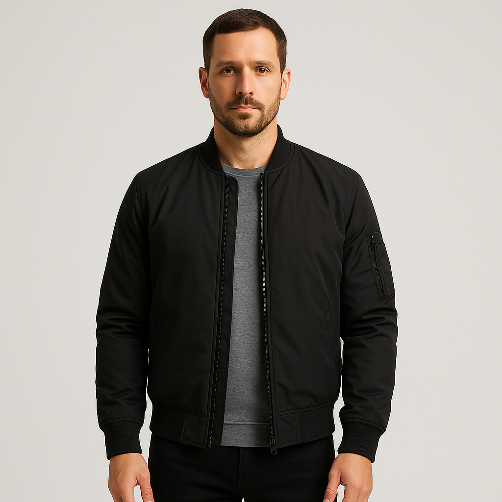 Men’s Zip-Up Bomber Jacket | Summer