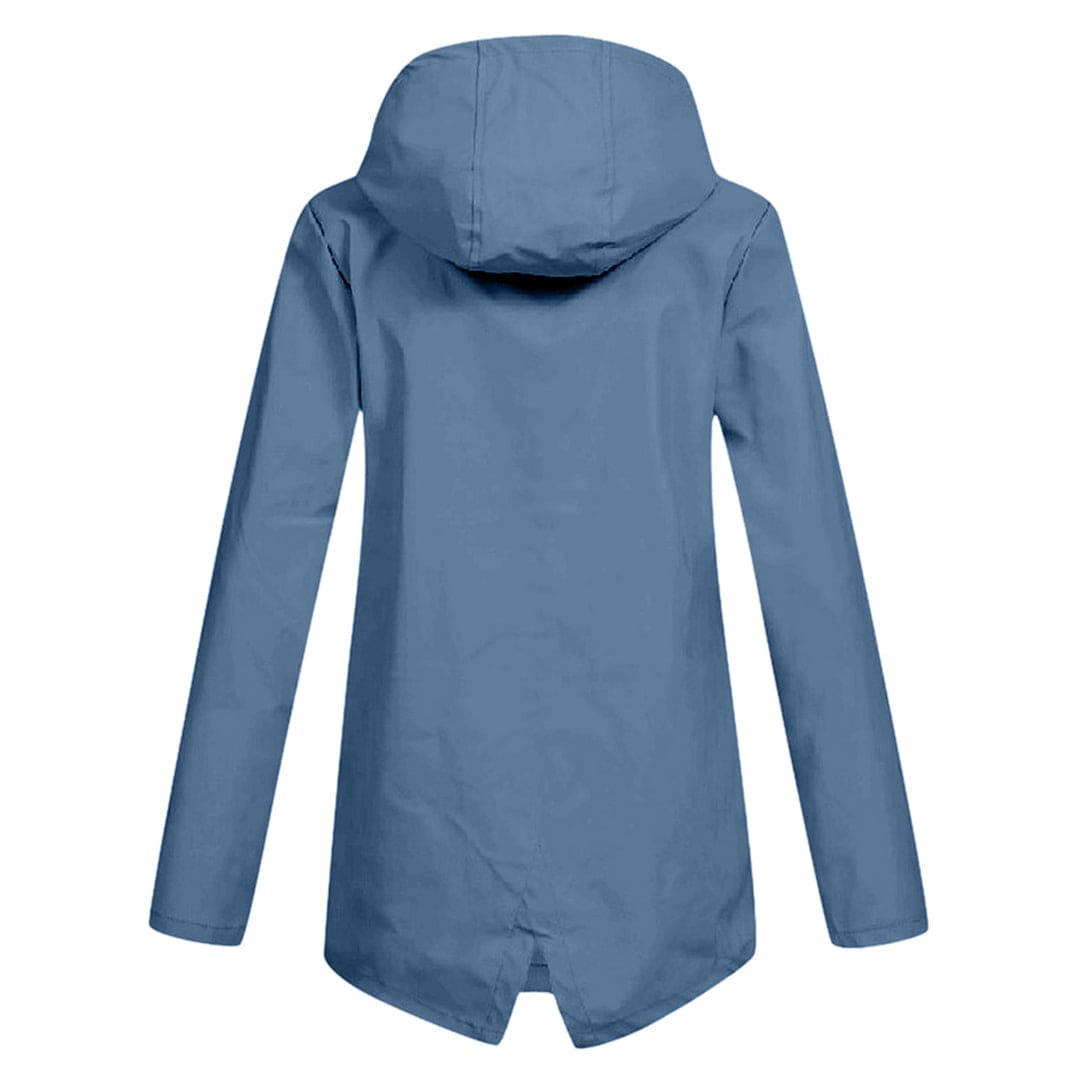 Women’s Zip Front Rain Coat | Hooded