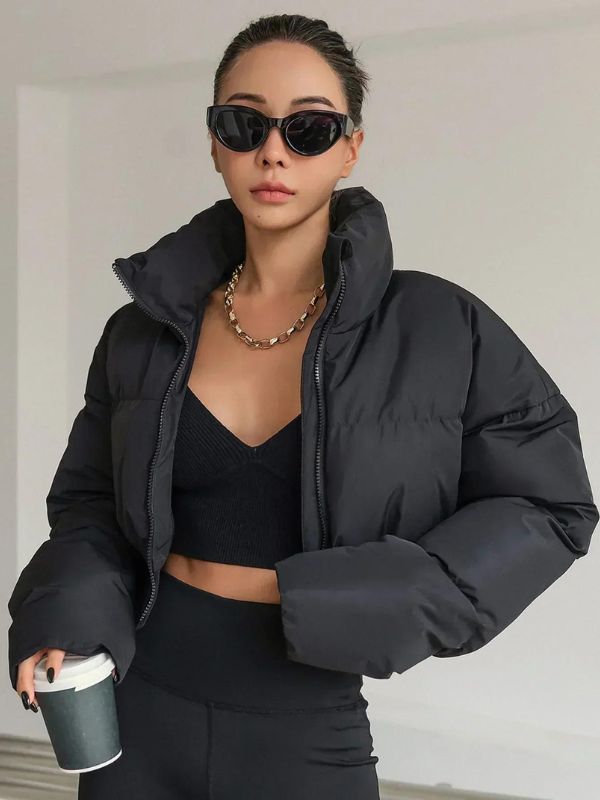 Women’s Winter Puffer Jacket | Cropped