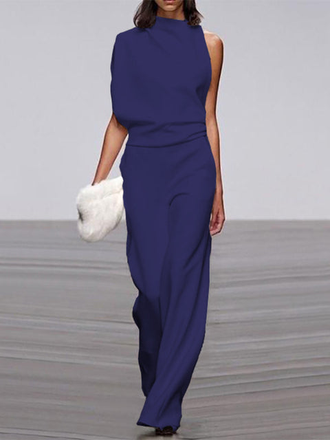 Women’s One Shoulder Wide Leg Jumpsuit | Wide Leg