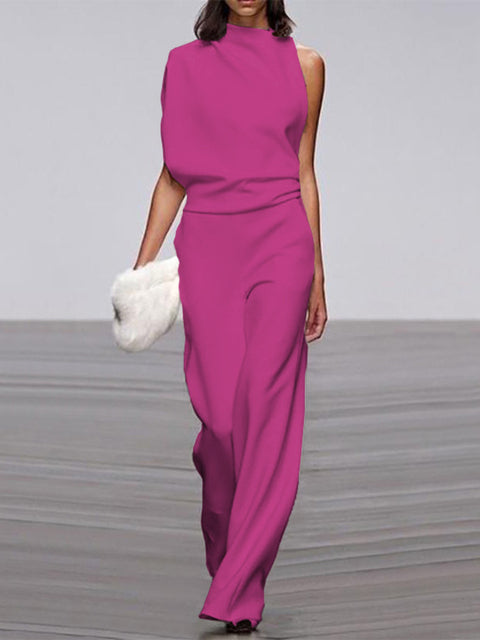 Women’s One Shoulder Wide Leg Jumpsuit | Wide Leg