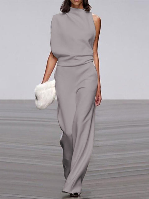 Women’s One Shoulder Wide Leg Jumpsuit | Wide Leg