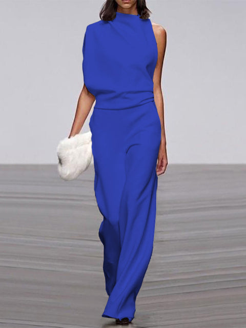Women’s One Shoulder Wide Leg Jumpsuit | Wide Leg