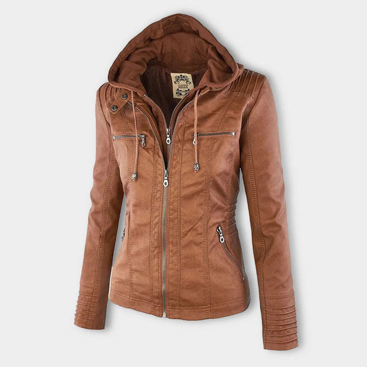 Women’s Hooded Moto Jacket | Winter