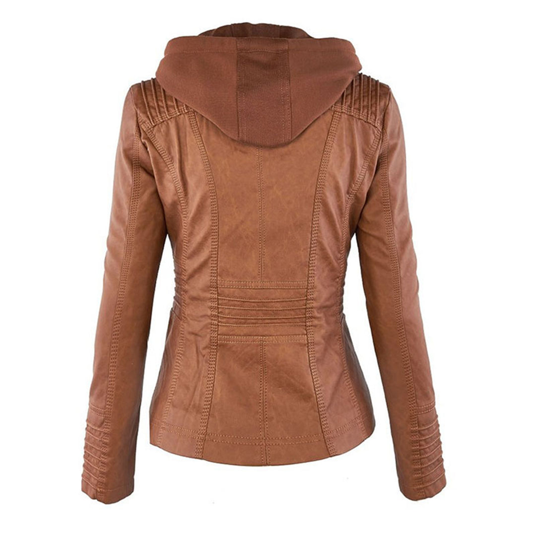 Women’s Hooded Moto Jacket | Winter