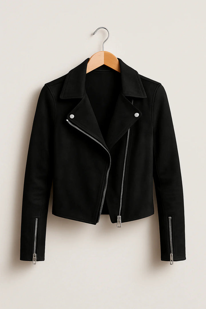 Women’s Zipper Moto Jacket | Bomber