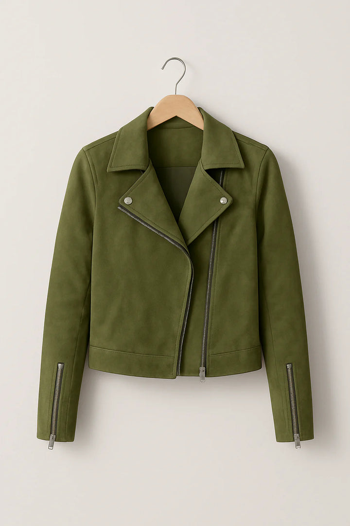 Women’s Zipper Moto Jacket | Bomber