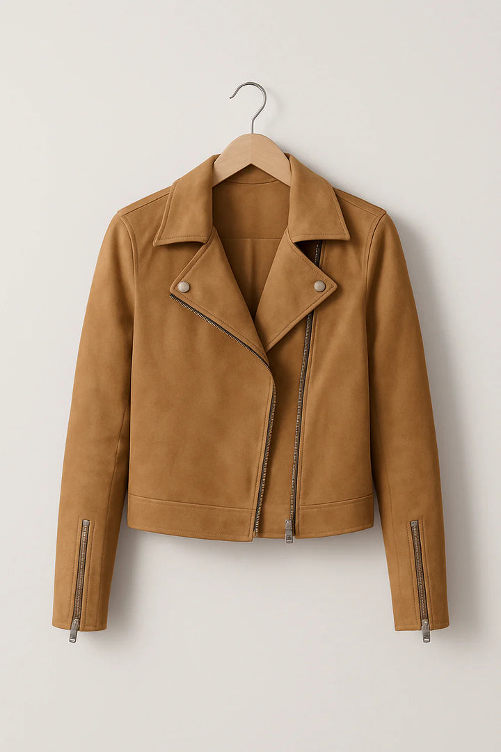 Women’s Zipper Moto Jacket | Bomber