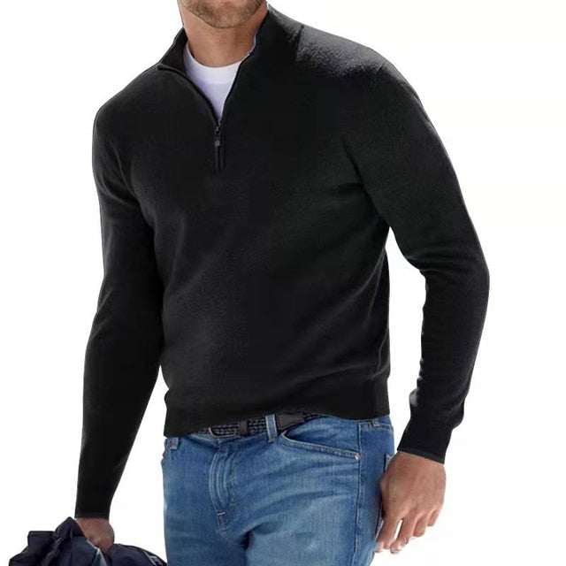 Men’s Zip Neck Sweater | Long