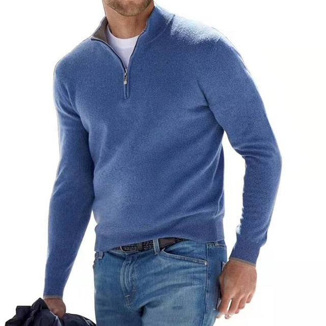 Men’s Zip Neck Sweater | Long