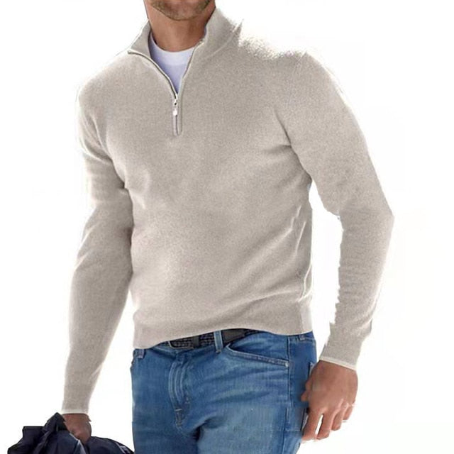 Men’s Zip Neck Sweater | Long