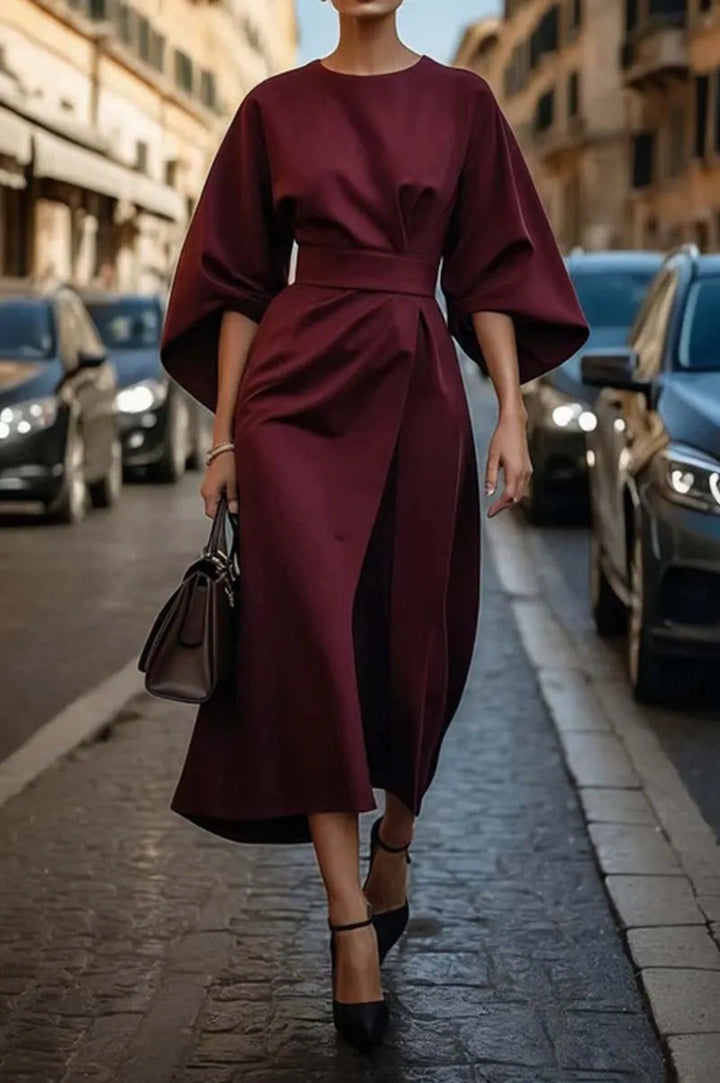 Women’s Elegant Belted Statement Dress | Wedding Guest