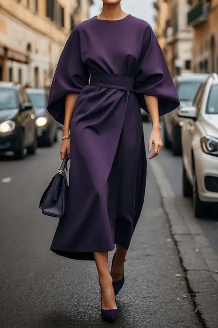 Women’s Elegant Belted Statement Dress | Wedding Guest