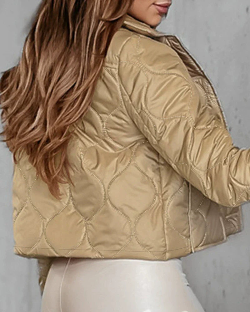Women’s Fitted Quilted Jacket | Cropped