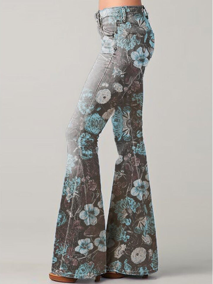 Women’s Boho Flare Jeans | High Waist