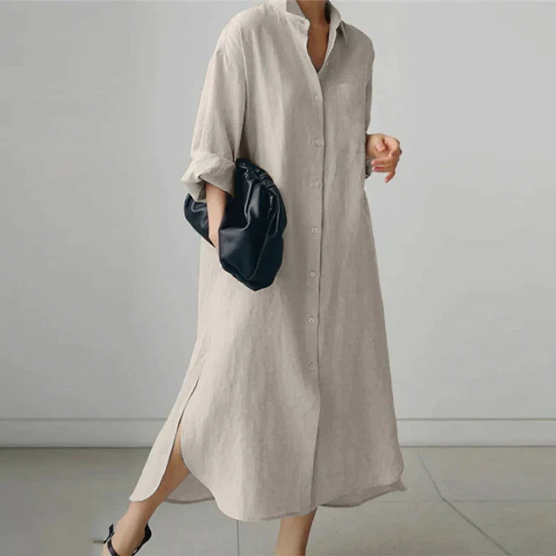 Women’s Button Down Shirt Dress | Midi