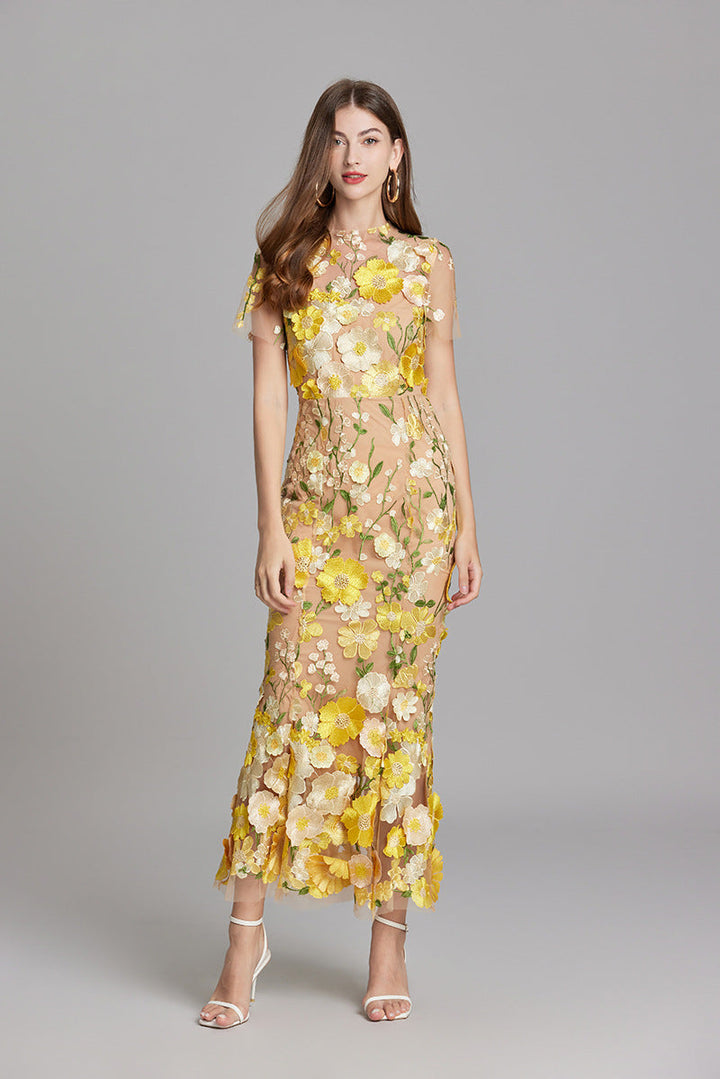 Women’s Floral Lace Dress | Maxi