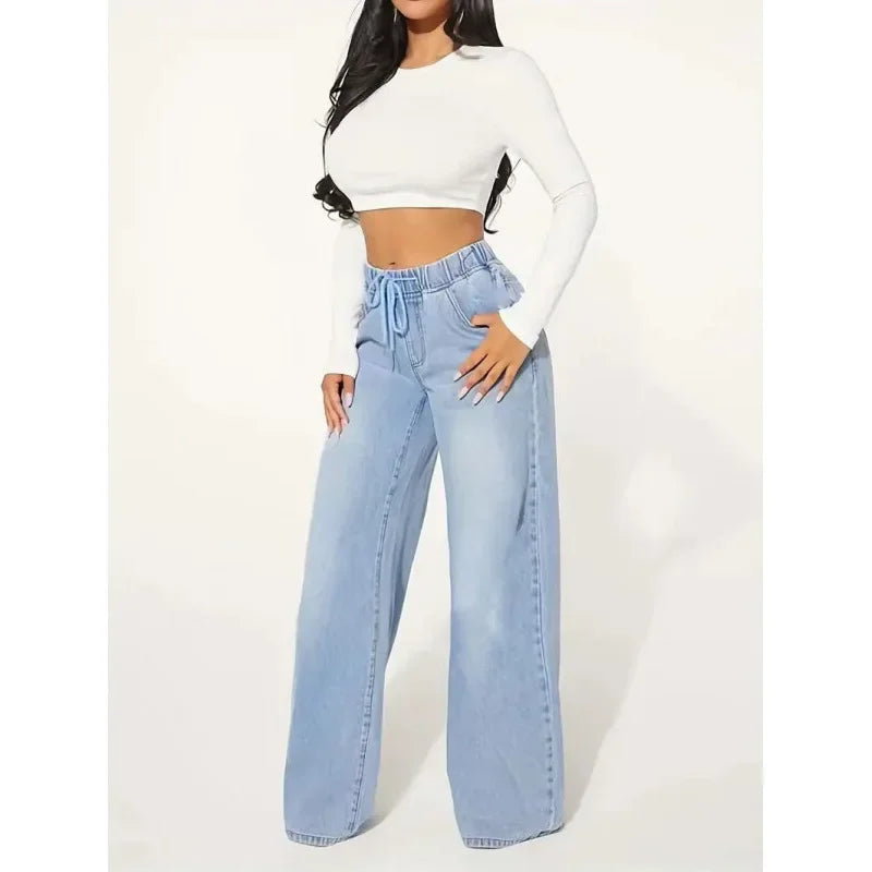 Women’s Palazzo Denim Jeans | High Waisted