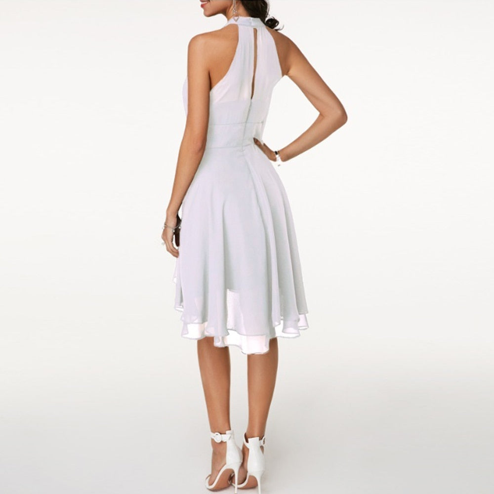 Women’s Halter Ruffle Dress | Mini