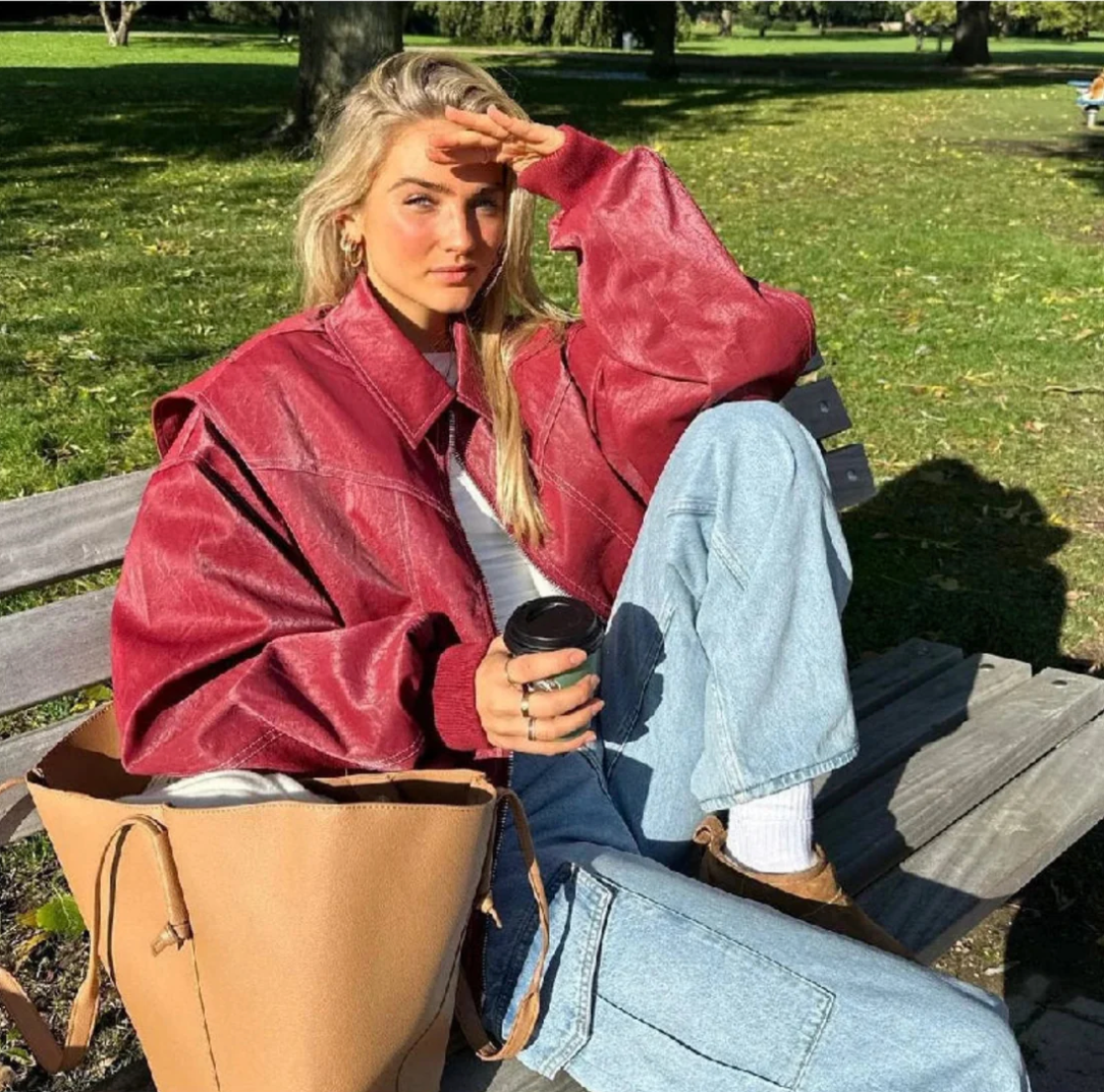 Women’s Oversized Bomber Jacket | Short Waist