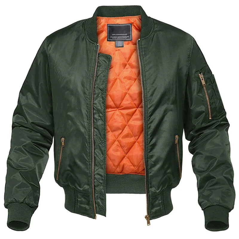 Men’s Quilted Bomber Jacket | Winter