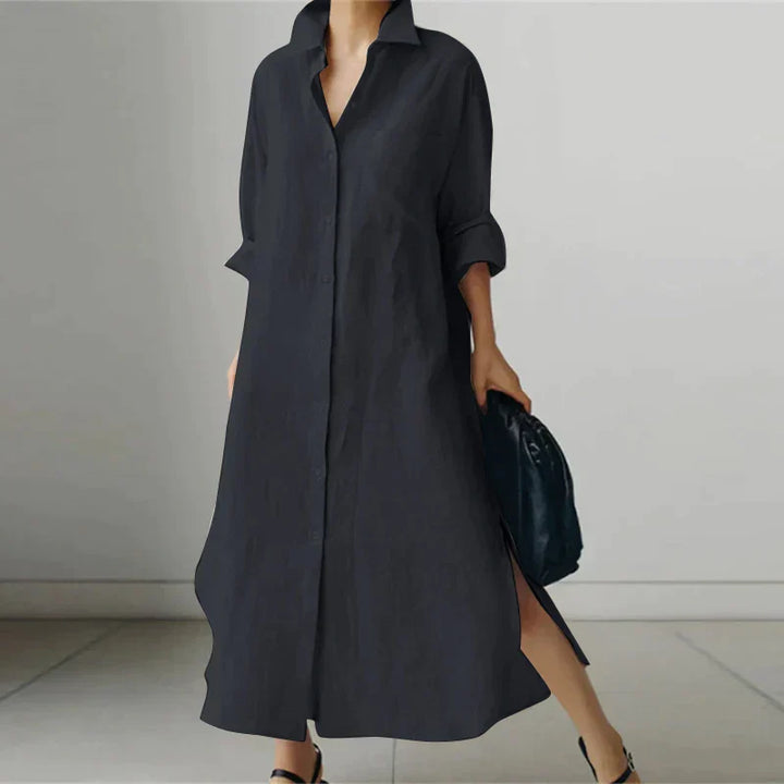 Women’s Button Down Shirt Dress | Midi