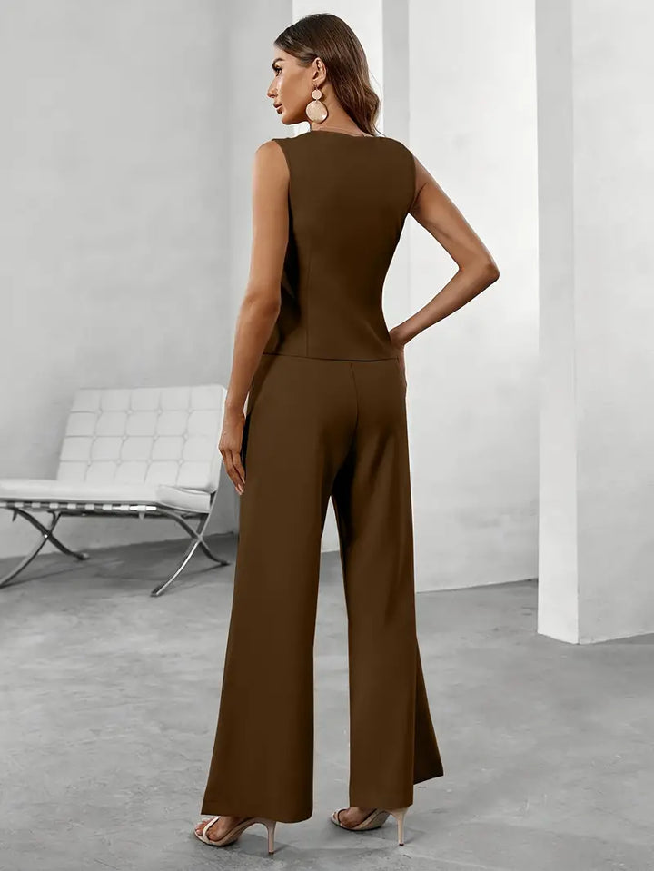 Women’s Sleeveless Elegant Jumpsuit | Two Piece