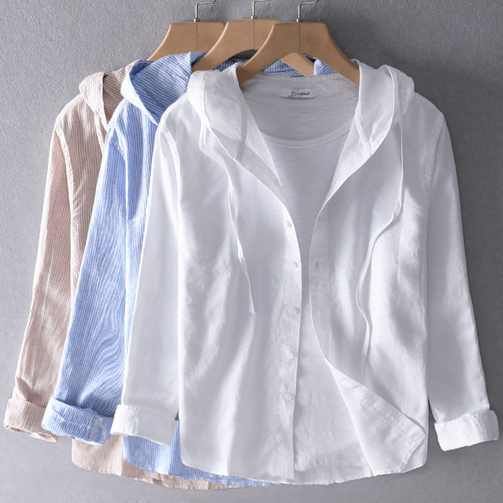 Women’s Striped Button-Up Shirt | Oversized