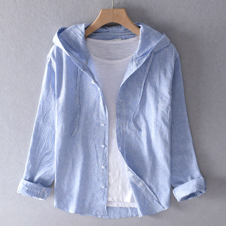 Women’s Striped Button-Up Shirt | Oversized