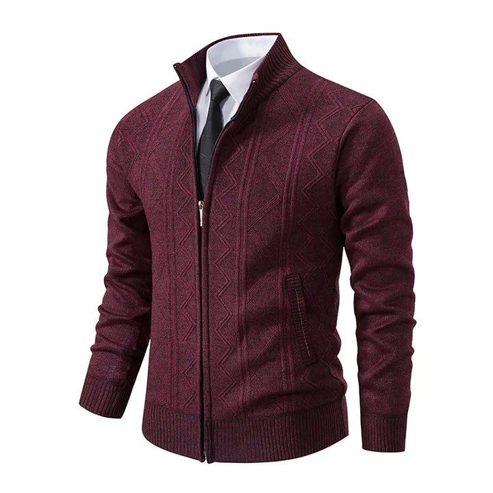 Bruce - Men's Woolen Cardigan Featuring Twin Side Pockets