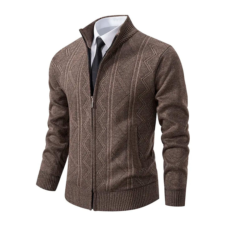 Bruce - Men's Woolen Cardigan Featuring Twin Side Pockets