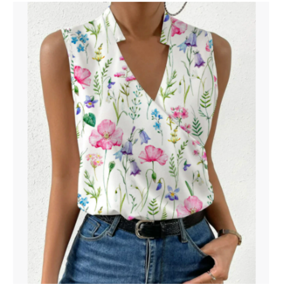 Women’s Summer V-Neck Top | Tank