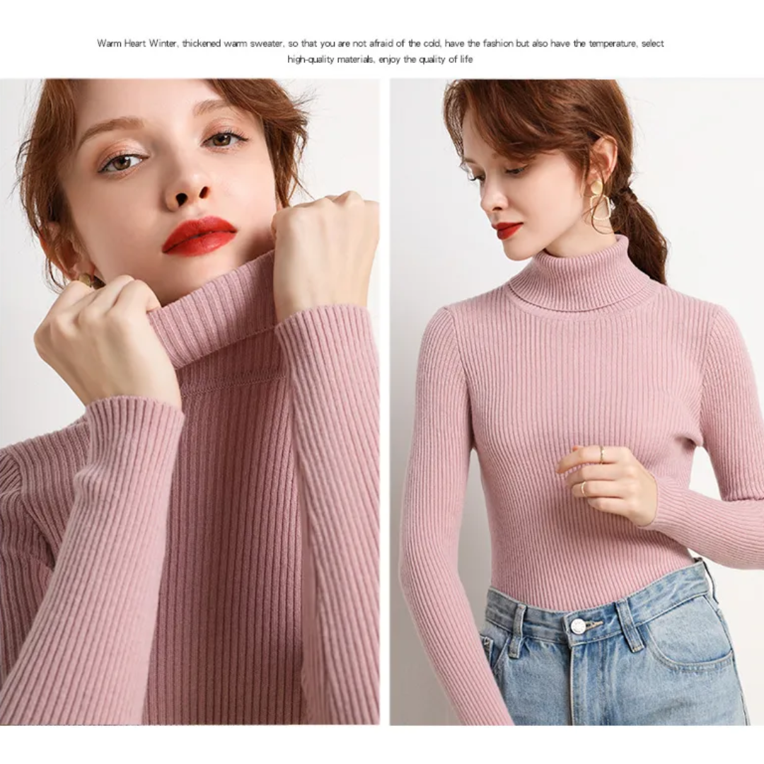 Women’s Knit Turtleneck Jumper | Long Sleeve