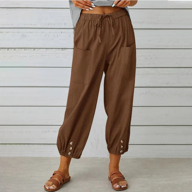 Women’s Drawstring Pocket Pants | Cropped