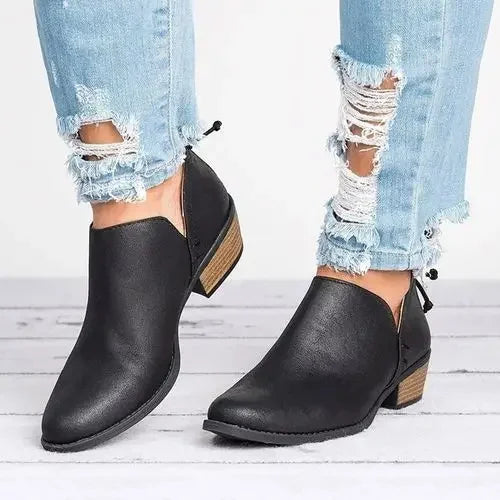 Women’s Closed Toe Flat Ankle Boots | Slip On
