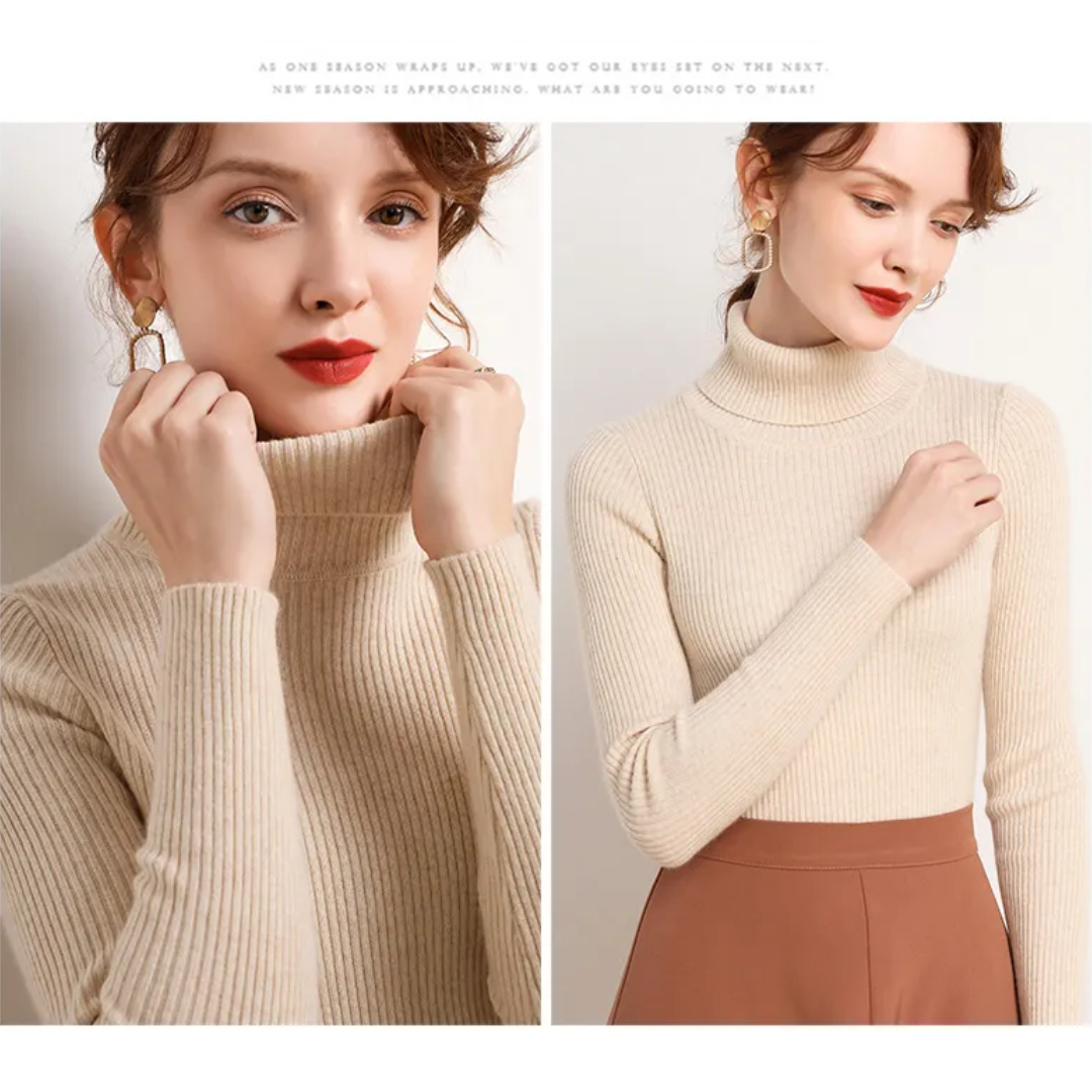 Women’s Knit Turtleneck Jumper | Long Sleeve