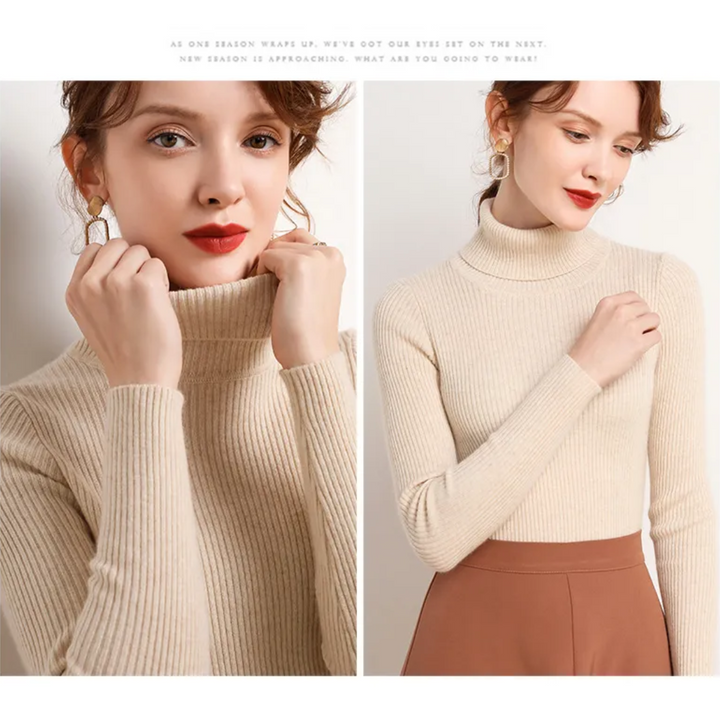 Women’s Knit Turtleneck Jumper | Long Sleeve