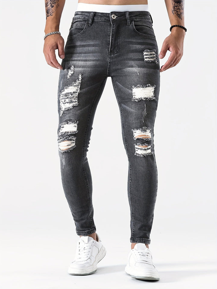 Men’s Distressed Skinny Jeans | Low Rise