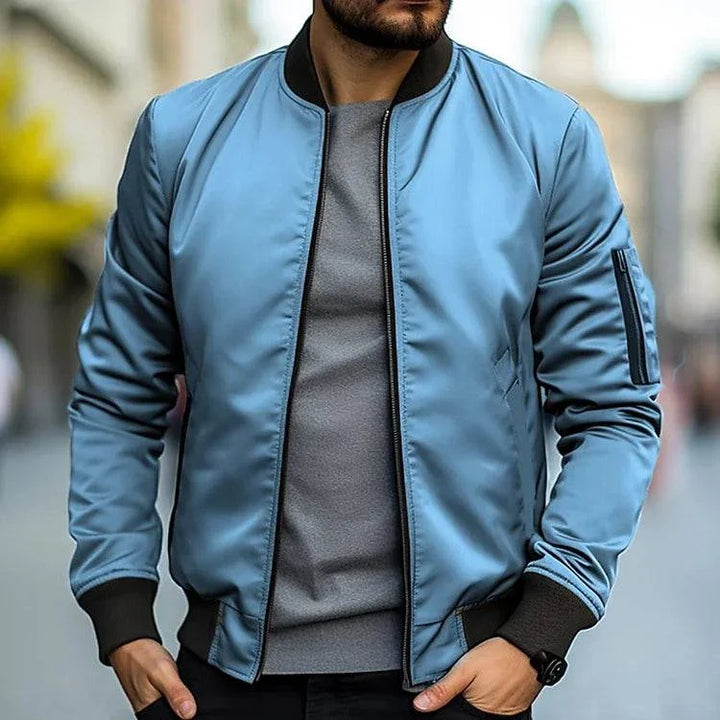 Men’s Zip-Up Bomber Jacket | Summer