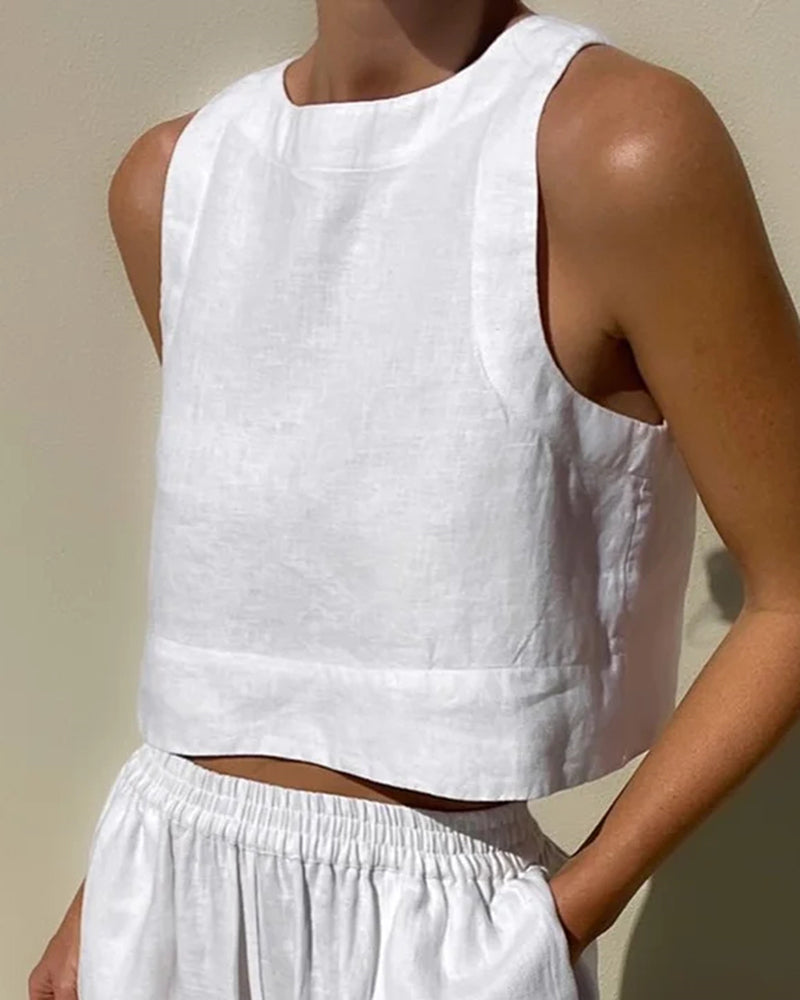 Women’s Sleeveless Two-Piece Set | Coord