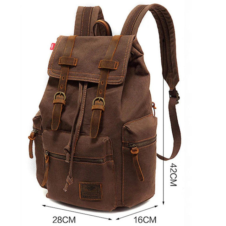 Colin - Men's Retro Canvas Flap Backpack
