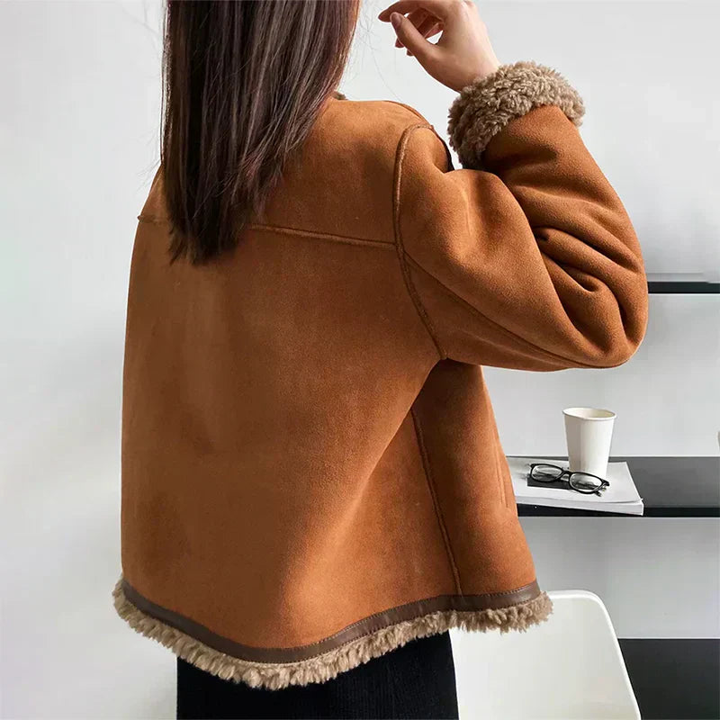 Women’s Teddy Winter Bomber Jacket | Cropped