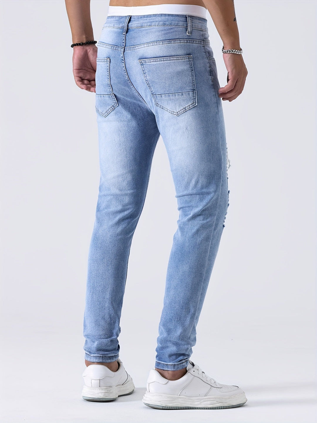 Men’s Distressed Skinny Jeans | Low Rise