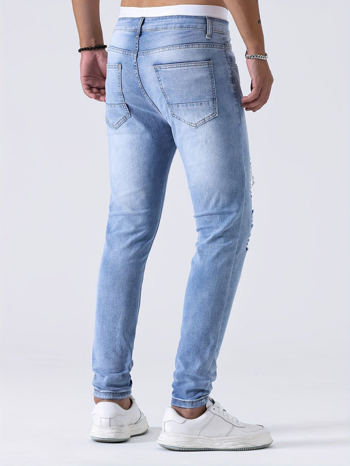 Men’s Distressed Skinny Jeans | Low Rise