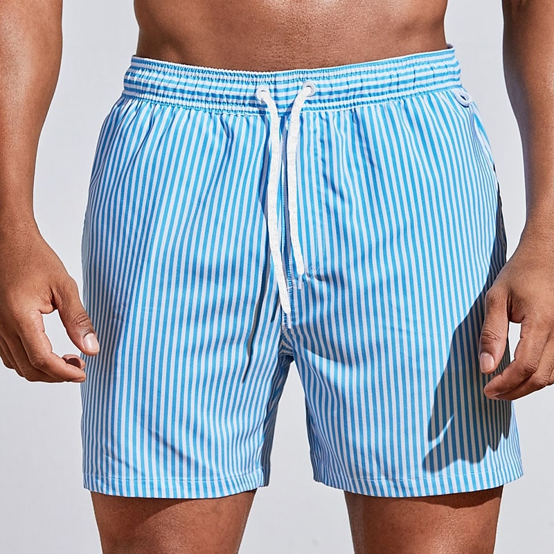 Men’s Striped Swim Shorts | Plus Size